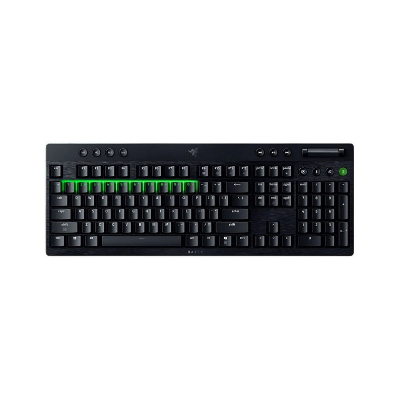 Клавіатура Razer BlackWidow V4 Low-profile HyperSpeed, 104key, Green Switch, USB-A/WL/BT,