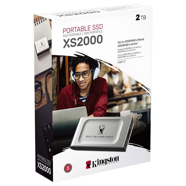 Портативный SSD Kingston XS2000 2TB USB 3.2 Gen 2x2 Type-C