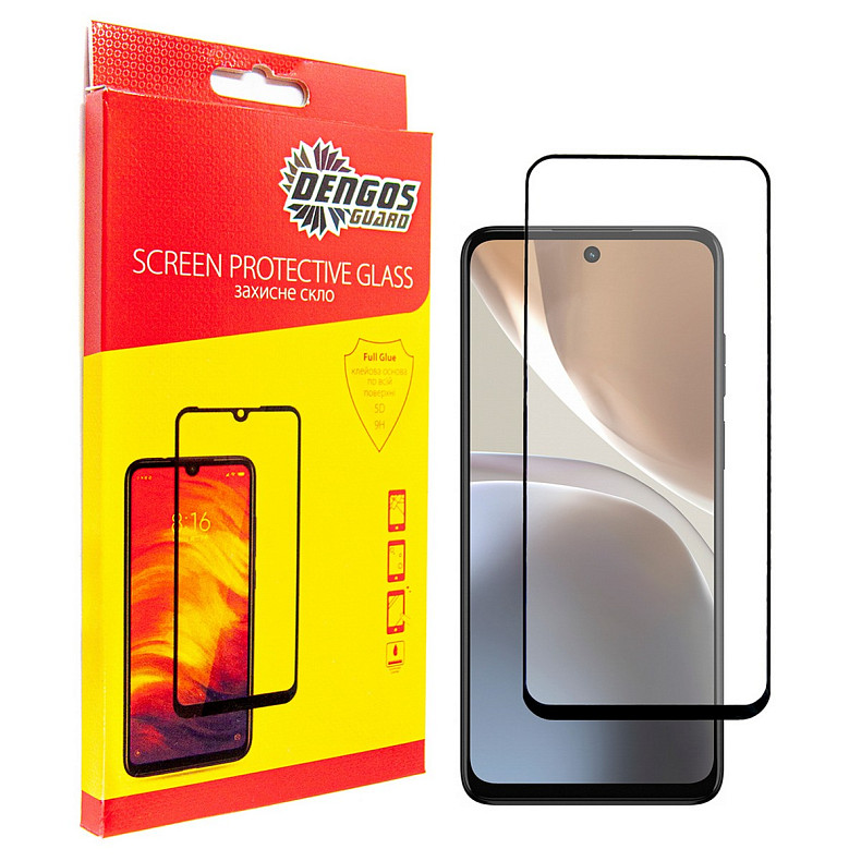 Защитное стекло Dengos для Motorola Moto G31/G32 Black Full Glue (TGFG-247)