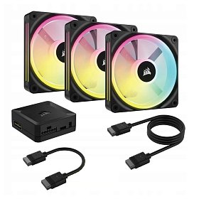 Вентилятор Corsair iCUE Link QX120 RGB PWM PC Fans Starter Kit with iCUE Link System Hub (CO-9051002