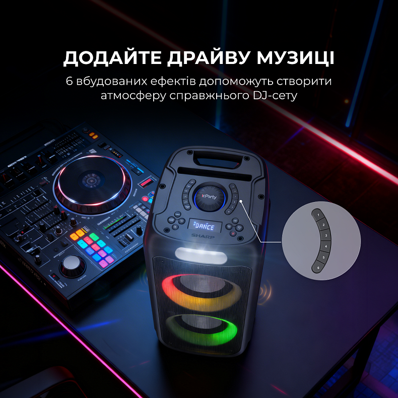 Портативна колонка Sharp Party Speaker PS-949 Black