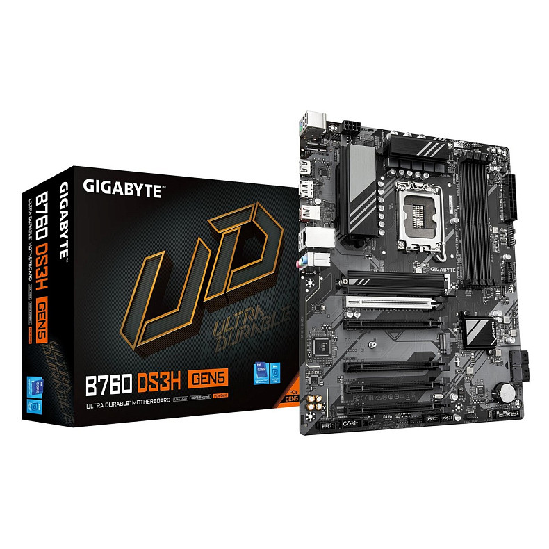 Материнська плата GIGABYTE B760 DS3H GEN5 B760 s1700 4xDDR5 M.2 HDMI DP ATX