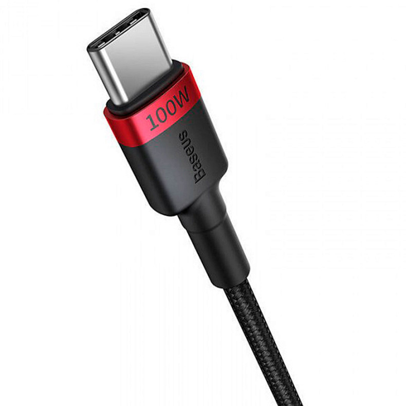 Кабель Baseus Cafule Charging Cable USB-C to USB-C 100W 1m 2pcs Red Black+Grey Black