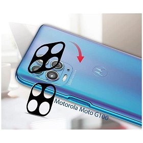 Защитное стекло BeCover для камеры на Motorola Moto G100 Black (707034)