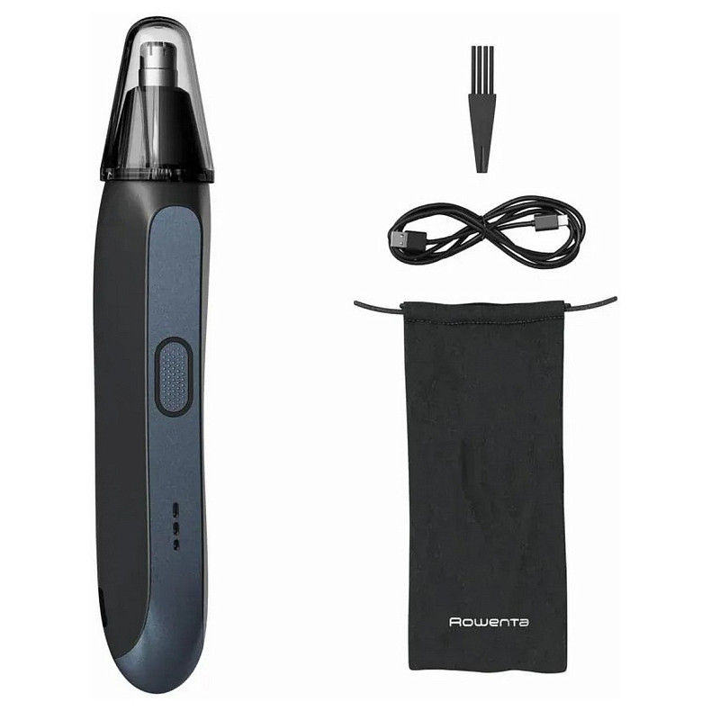 Тример Rowenta Performance, для носа та вух, акумулятор, сталь, синій
