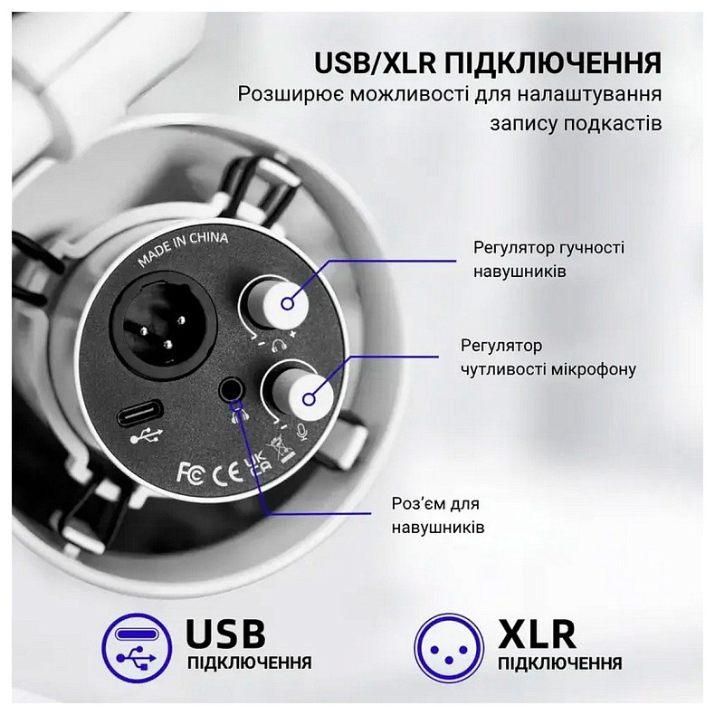 Микрофон Fifine T688W White