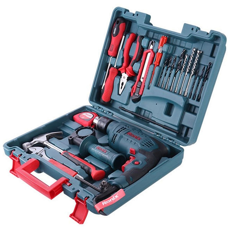 Набор инструментов Ronix с ударной дрелью 650Вт (RS-0001)