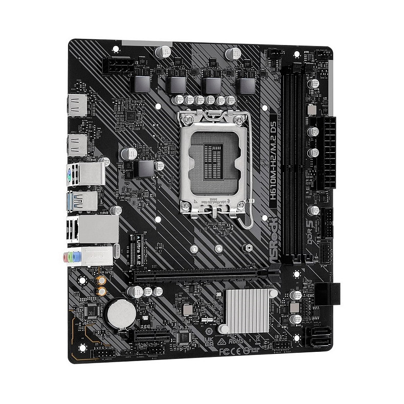 Материнская плата ASRock H610M-H2/M.2 D5 s1700 H610 2xDDR5 M.2 HDMI mATX