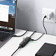 Хаб USB 3.2 Type A -> 4xUSB 3.2 Активный, 1м Черный CM416 Ugreen