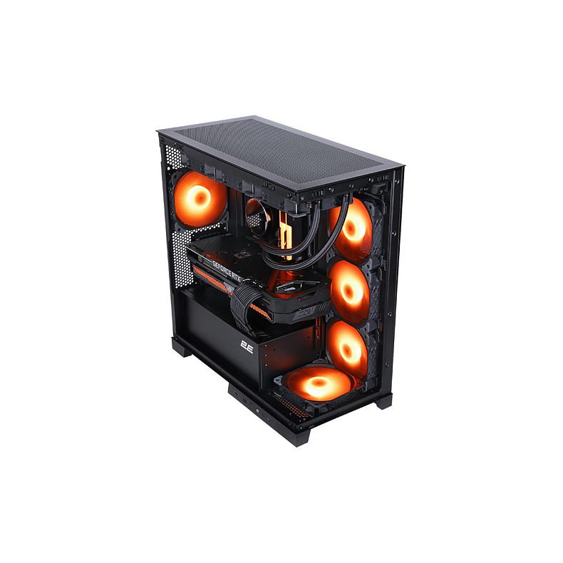 Корпус 2E Gaming Fantom GK701B, без БП, 2xUSB 3.0, 1xUSB Type-C, 4x120mm ARGB, controller with remote
