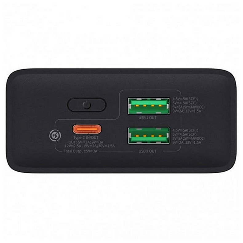 Универсальная мобильная батарея Baseus Adaman2 20000mAh Black (PPAD050101) (1283126558658)