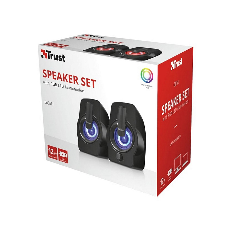 Акустична система Trust 2.0 Gemi RGB Black (22948)