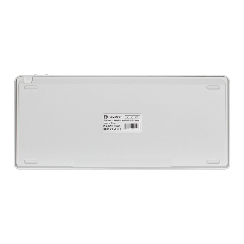 Клавиатура механическая Keychron J1 82Key, K pro Red, WL/BT/USB-A, QMK, Hot-swap, EN/UKR, RGB, белый
