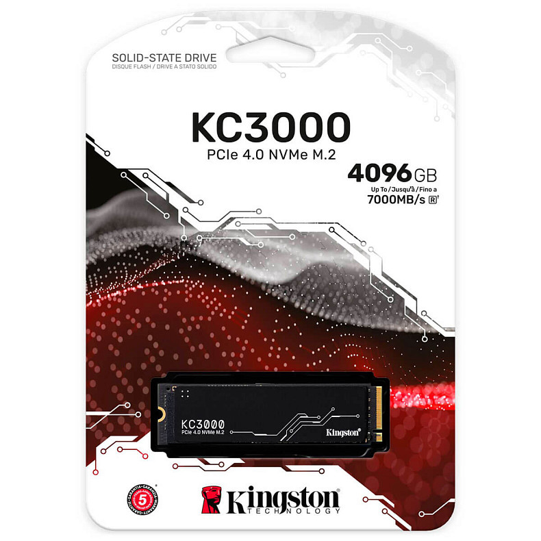 SSD диск Kingston KC3000 4096GB M.2 2280 PCIe 4.0 x4 NVMe 3D TLC (SKC3000D/4096G)