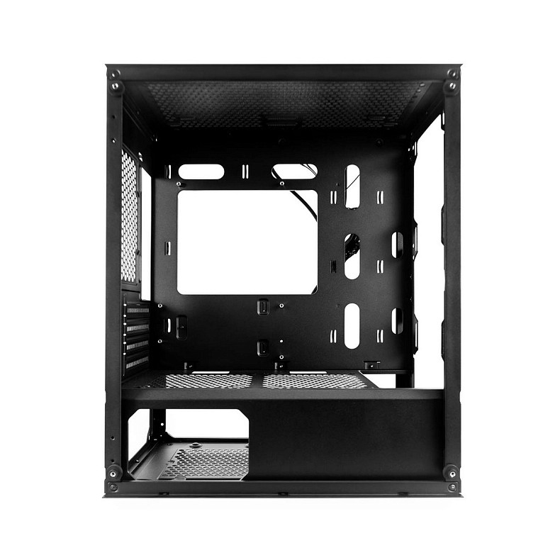 Корпус 1stPlayer X4-M-BK-2F1P-1F1 Black без БП