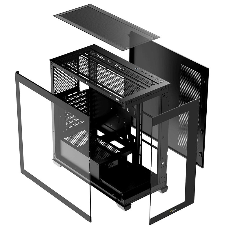 Корпус Ocypus GAMMA C72 W/O PSU, BK ATX (GAMMA-C72-BKD000XX-GL)