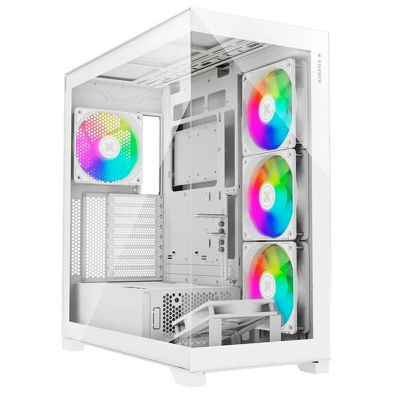 Корпус Xilence xilent gleam argb x818.w.argb, без БЖ ATX white
