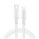 Кабель ColorWay USB-C-Lightning, 3.0А, 1м, White (CW-CBPDCL032-WH)