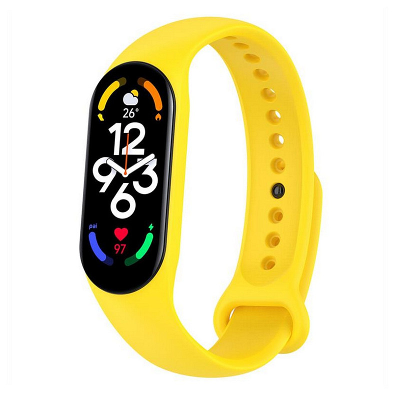 Силіконовий ремінець BeCover для Xiaomi Mi Smart Band 7 Yellow (707487)