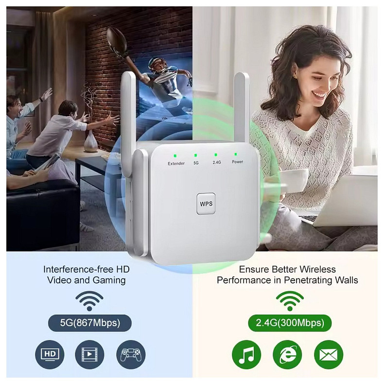 Точка доступа Fenvi FWD-R1208U Wi-Fi Repeater Booster 2.4G/5GHz