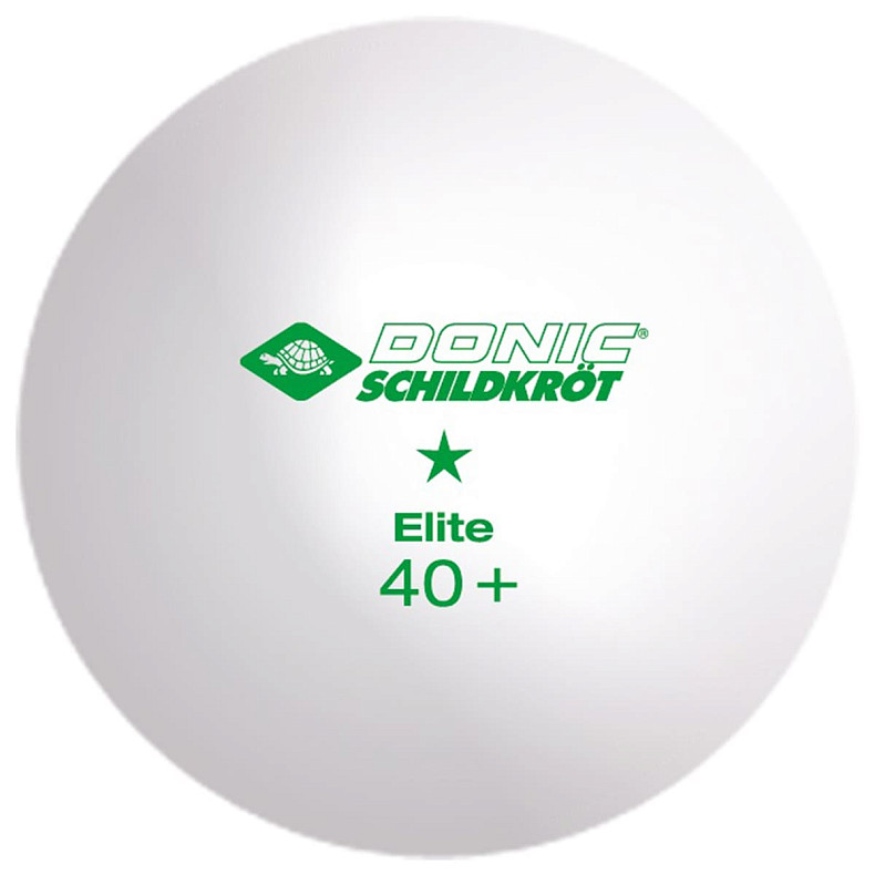 М'ячі Donic Elite 1зірка 40+ (6шт.) plastic white