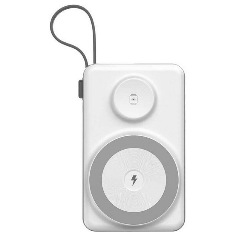 УМБ Choetech Magnetic Wireless 20000mAh 22.5W,USB-A,2xUSB-C PD,QC3.0,Apple Watch charger White