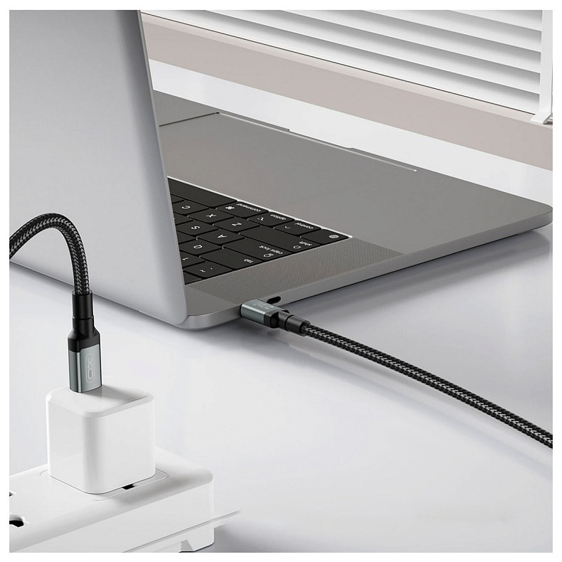 Кабель XO USB Type-C - USB Type-C (M/M), 5А, 240W, 2 м, Black (NB-Q264B-CC.black)