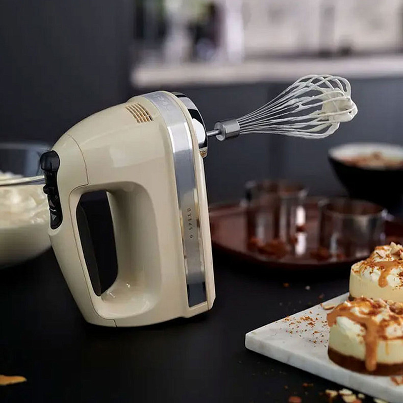 Миксер KitchenAid 5KHM9212EAC ручной 9 скоростей кремовый