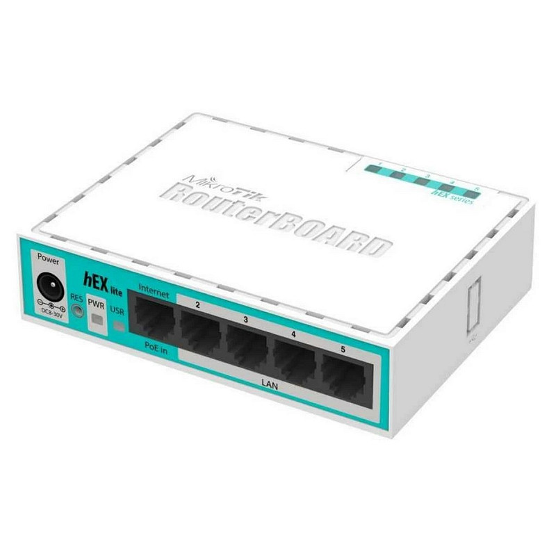 Роутер (маршрутiзатор) Маршрутизатор MIKROTIK RouterBOARD RB750UPr2 hEX PoE lite (650MHz/64Mb, 1xUSB, 5х100Мбит, PoE in, Po