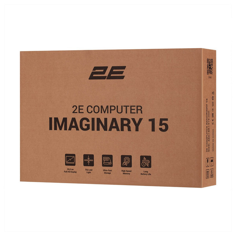 Ноутбук 2E Imaginary 15.6" FHD IPS AG, Intel i7-1355U, 16GB, F1TB, UMA, DOS, Чорний