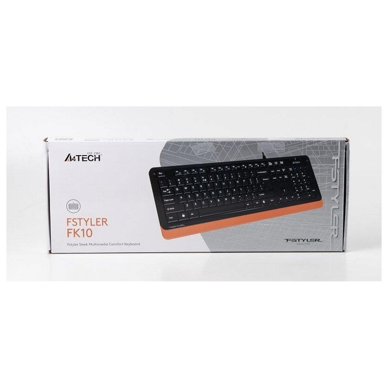 Клавіатура A4Tech FK10 Black/Orange USB