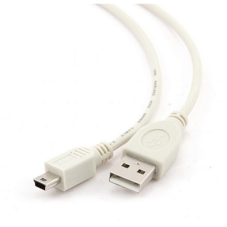 Кабель Gembird USB - miniUSB V 2.0 (M/M), 1.8 м, білий (CC-USB2-AM5P-6)