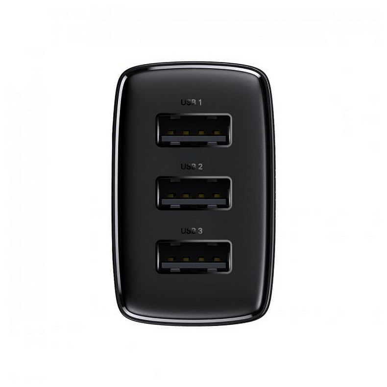 Сетевое зарядное устройство Baseus Compact 17W (3 USB) Black (CCXJ020101)