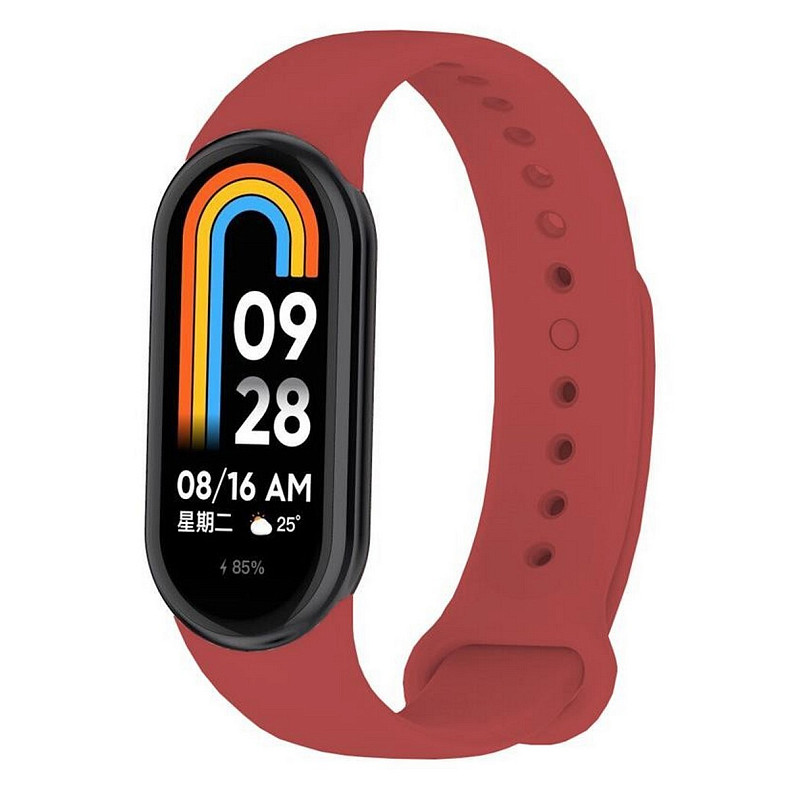 Силиконовый ремешок BeCover для Xiaomi Mi Smart Band 8 Dark Red (709385)