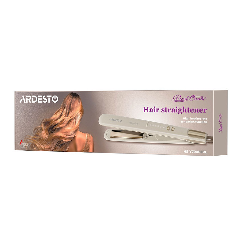 Випрямляч Ardesto Pearl Cream, 50Вт, 140-230C, кераміка, бежевий