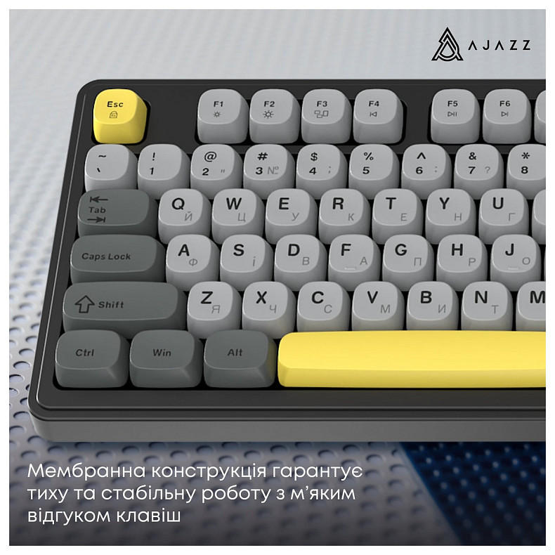 Клавиатура Ajazz AF98 Black USB-C Black Gray Yellow (AF98-BGY)