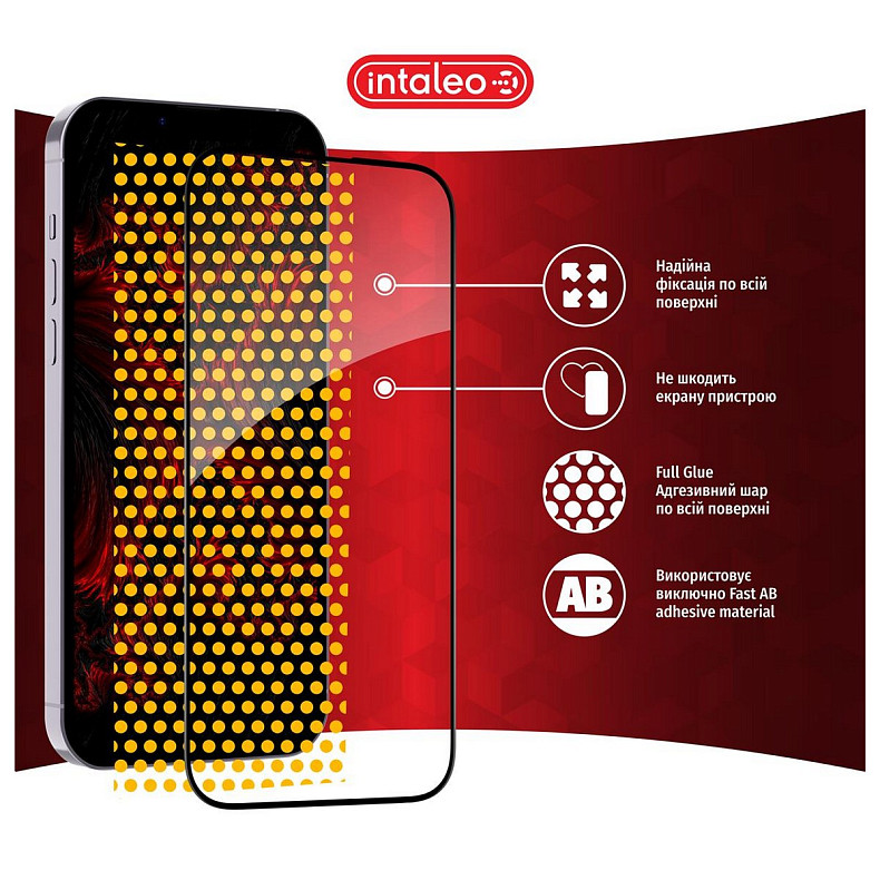 Захисне скло Intaleo Full Glue ESD для Apple iPhone 14 Black (1283126542114)