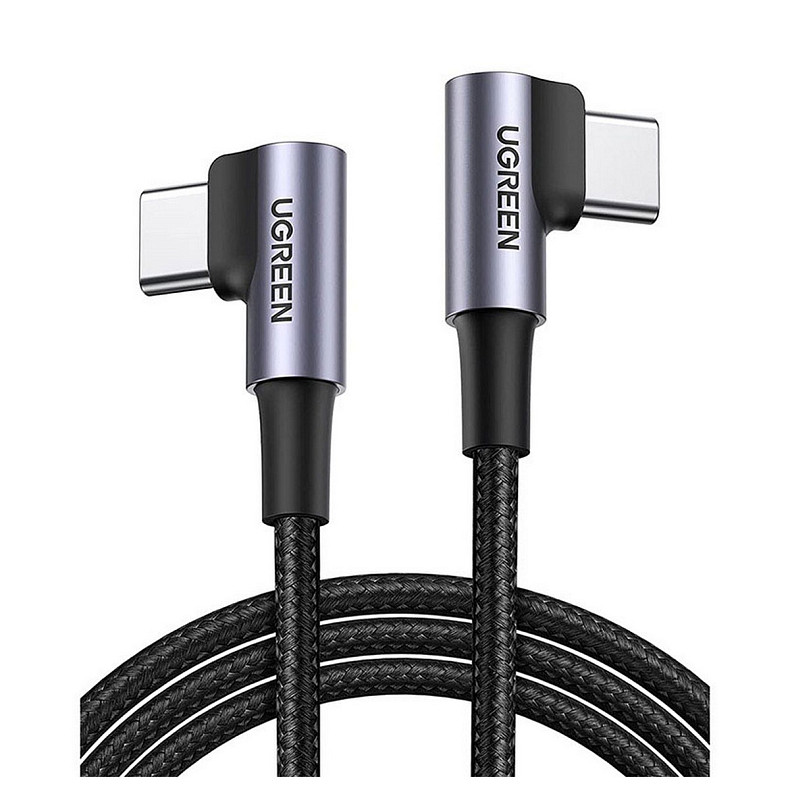 Кабель USB 2.0 Type-C M-M, 1 м, (20V/3A), (60W) Черный, Aluminum Case with Braided US323 UGREEN