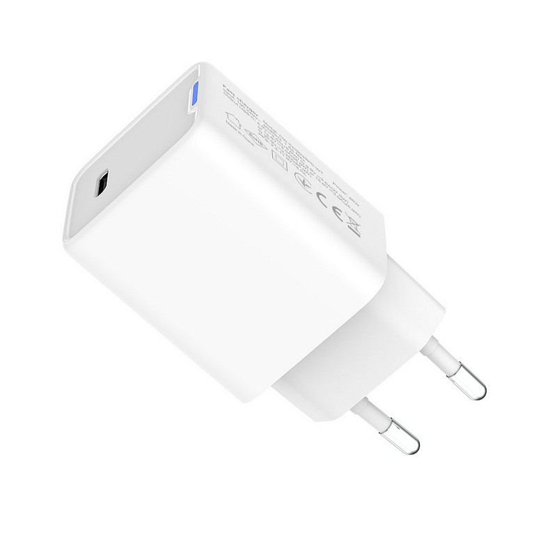 Зарядний пристрій ColorWay GaN Mini 65W PD Port PPS USB-C White (CW-CHS049PD-WT)