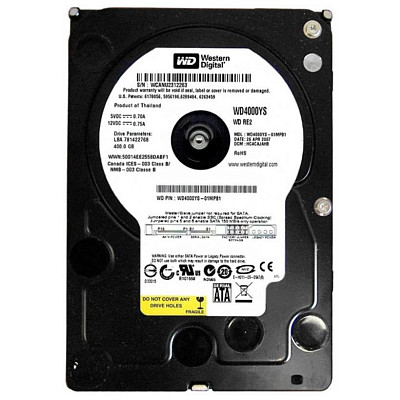 Жесткий диск HDD SATA 400GB WD 7200prm 16MB (WD4000YS)