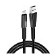 Кабель ColorWay USB-USB Type-C (zinc alloy + led), 2.4А, 1м, Black (CW-CBUC035-BK)