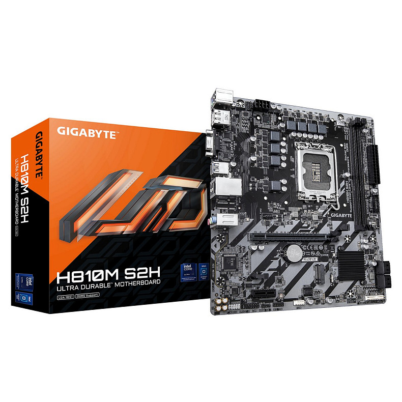 Материнская плата GIGABYTE H810M S2H s1851 H810 2xDDR5 HDMI DP D-Sub mATX