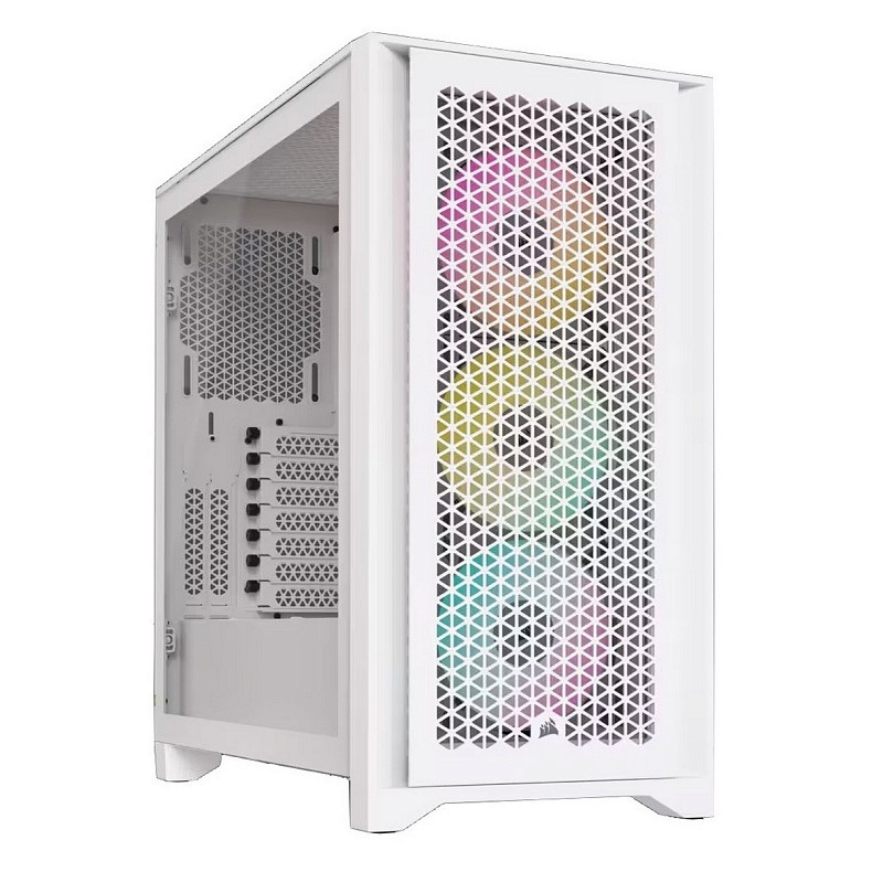 Корпус Corsair iCUE 4000D RGB AirFlow Tempered Glass White (CC-9011241-WW) без БП