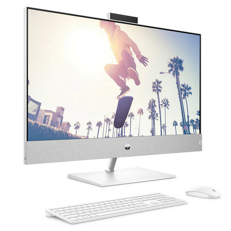 Моноблок HP Pavilion AiO i5-13400T/16Gb/SSD512Gb/WiFi/Cam/K&M/DOS/Snowflake White