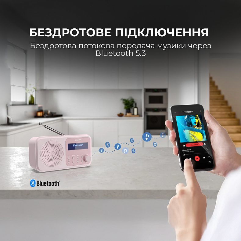 Радіоприймач Sharp DR-P420 Pink