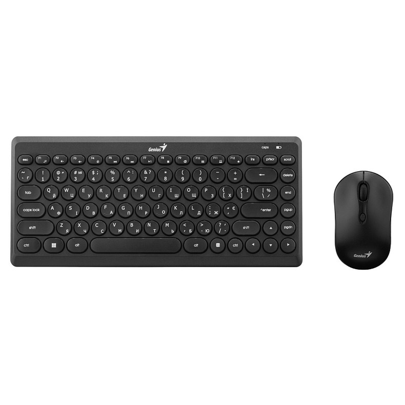 Комплект клавиатура и мышь Genius LuxeMate Q-8000, WL, EN/UKR, черный
