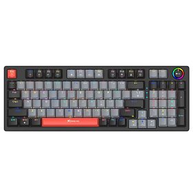 Клавіатура ігрова механічна XTRIKE ME GK-987 UA 96кл.+регулятор, RGB, USB, сіро-чорна