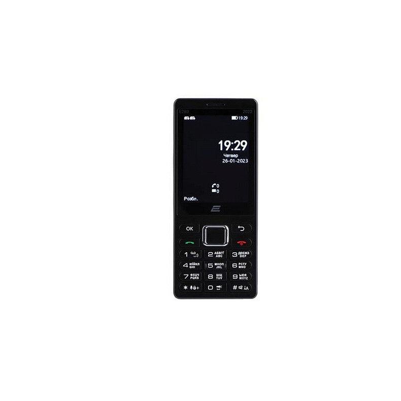 Мобільний телефон 2E E280 2022 Dual Sim Black (688130245210)