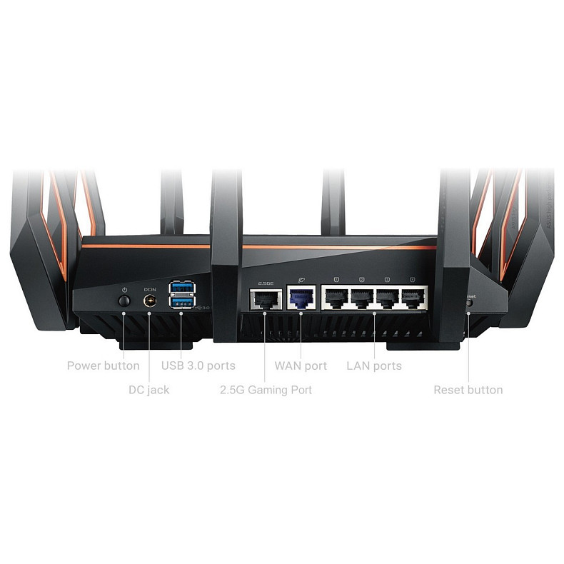 Маршрутизатор ASUS GT-AX11000 AX11000, 4xGE LAN, 1xGE WAN, 2xUSB3.1, MESH, EU-UK