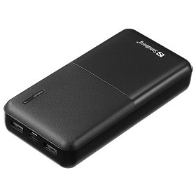 Универсальная мобильная батарея Sandberg 20000 mAh Saver UPS mode, 2xUSB, 2.4A, Type-C+MicroUSB